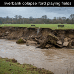 riverbank collapse iford playing fields